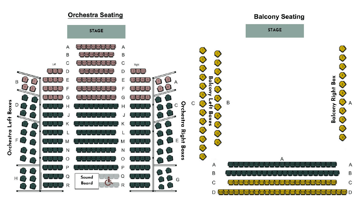 Seating Map Newberry Opera House